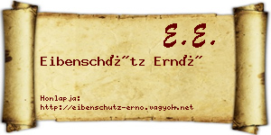 Eibenschütz Ernő névjegykártya